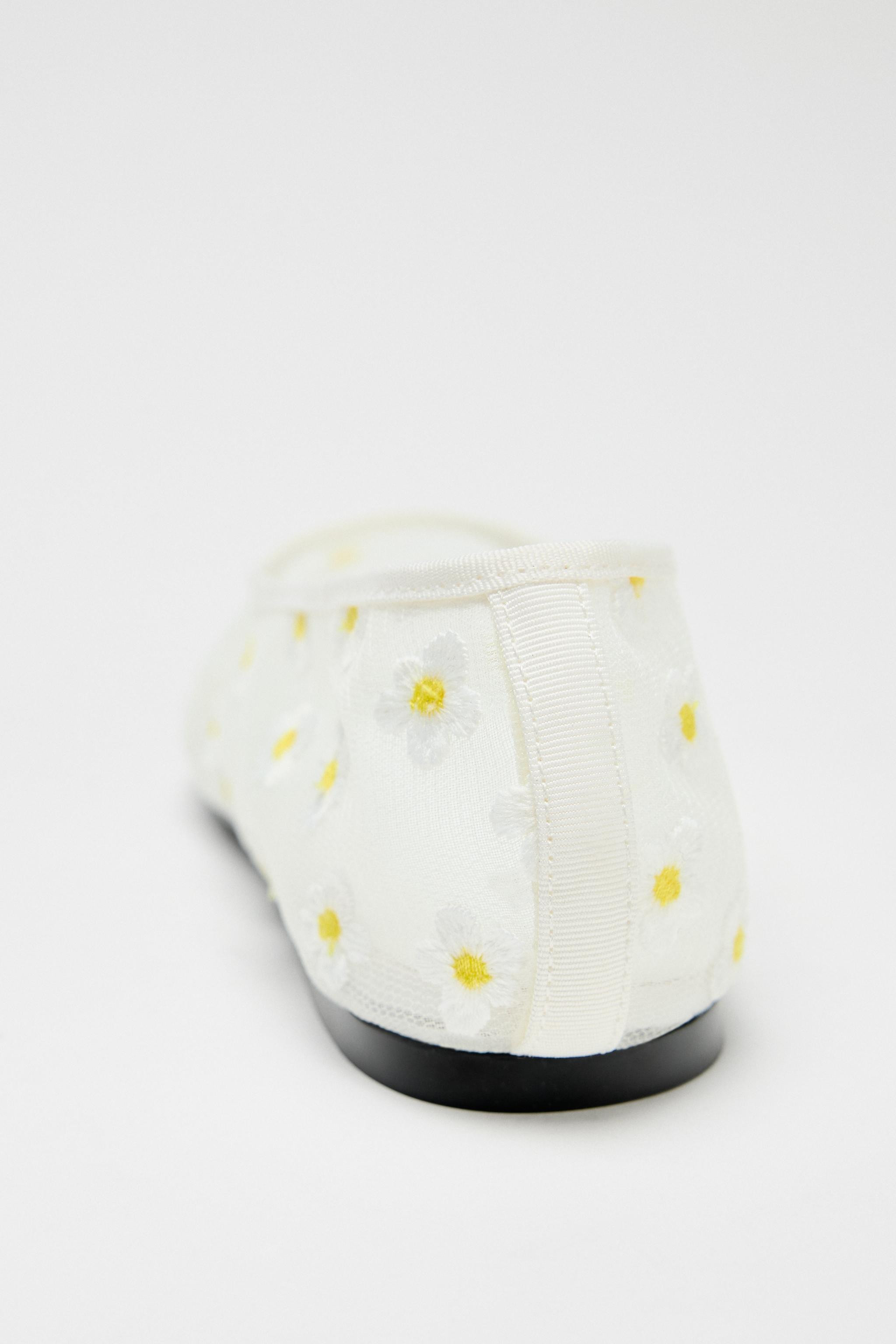 FLORAL MESH BALLERINAS | Zara UK