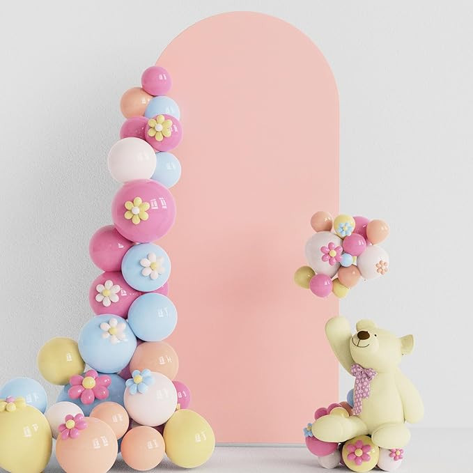 Putros Wedding Arch Cover 6FT Pale Pink Spandex Fitted Round Top Chiara Backdrop Stand Covers for... | Amazon (US)