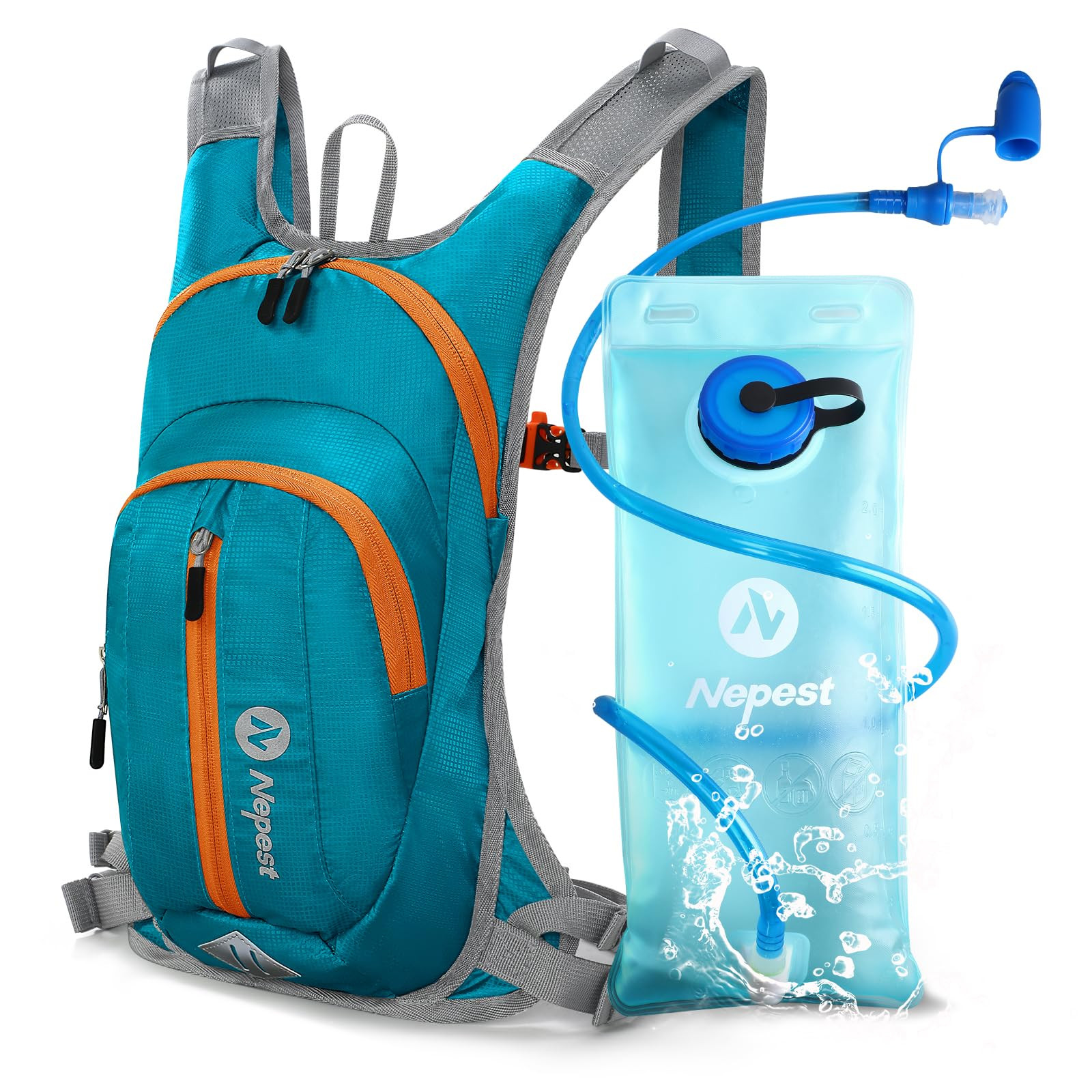 Nepest Hydration Pack Backpack for Women & Men, Lightweight Water Backpack with 2L Water Bladder ... | Amazon (US)