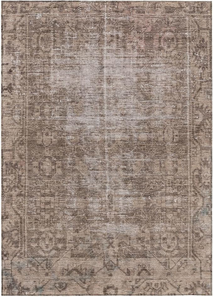 Addison Rugs Chantille ACN1228 Brown 5' x 7'6" Indoor/Outdoor, Machine Washable, Easy Clean, Non ... | Amazon (US)