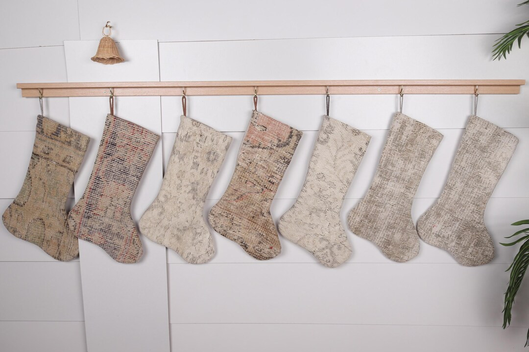 Scandinavian Christmas Stocking, Handcrafted Rug Stockings, Ethnic Holiday Socks, Handmade Kilim ... | Etsy (US)