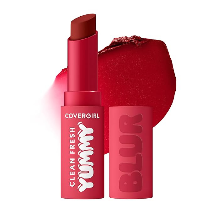 COVERGIRL Clean Fresh Yummy Blur Lipstick, Blurring Effect, Matte Lip Color, Sweet Pomegranate Fl... | Amazon (US)