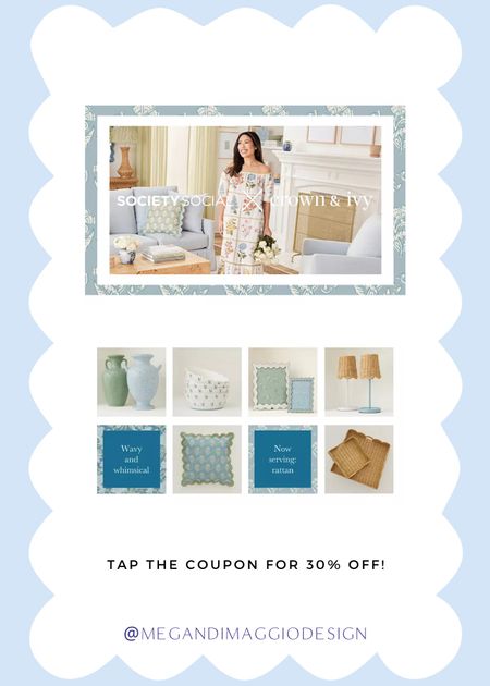 Yay!! The Society Social x Crown Ivy collection at Belk is live and it is SOO good!! Plus everything is currently 30% OFF when you tap the code: LUCKYYOU 🙌🏻

I’m loving these preppy home pieces like the wicker trays, table lamps and wavy picture frames!! 😍 plus get free shipping when you add $99+ to your cart. High sellout risk! Don’t wait to shop! 

#LTKfindsunder50 #LTKstyletip #LTKhome