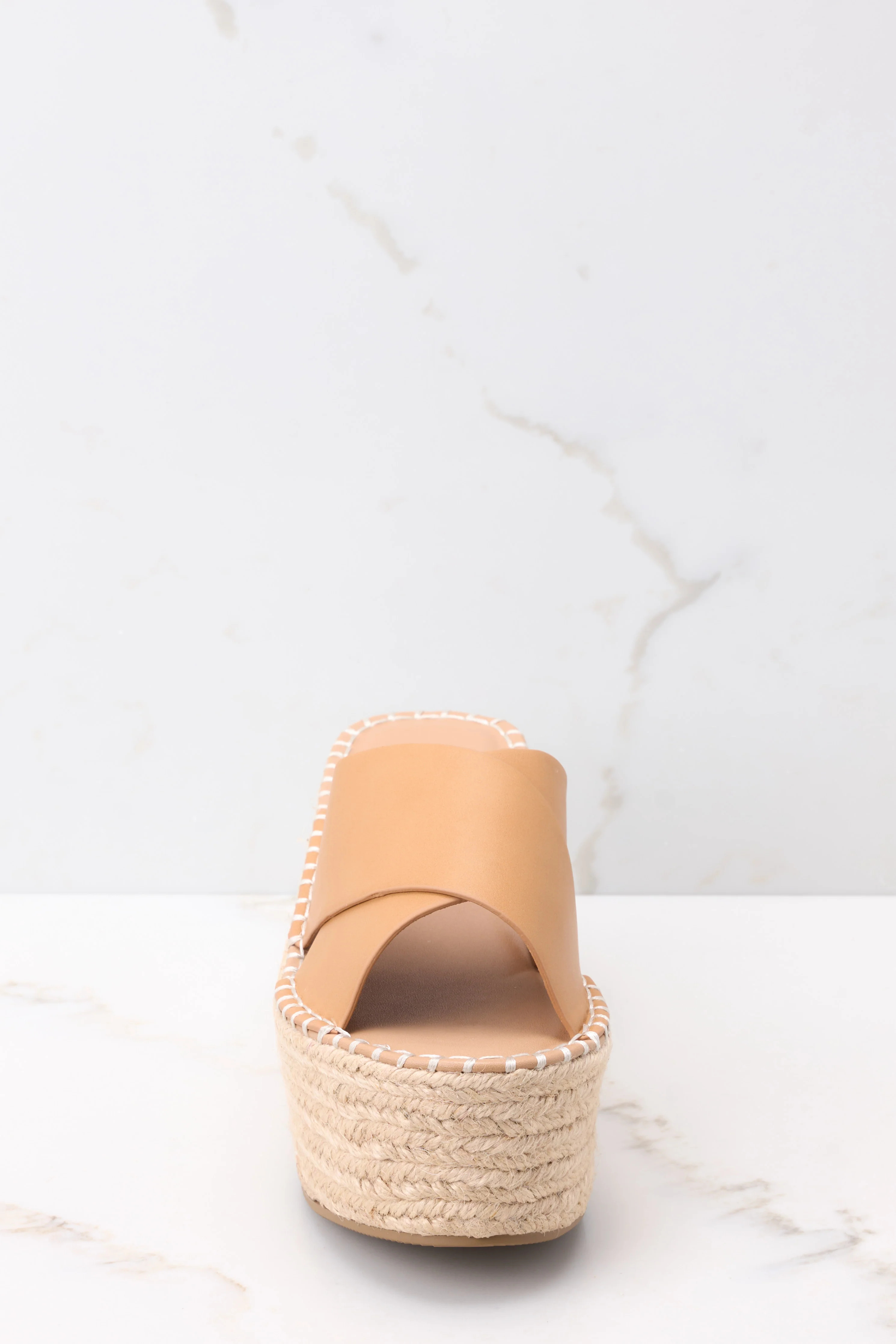 My Partner Forever Tan Platform Sandals | Red Dress 