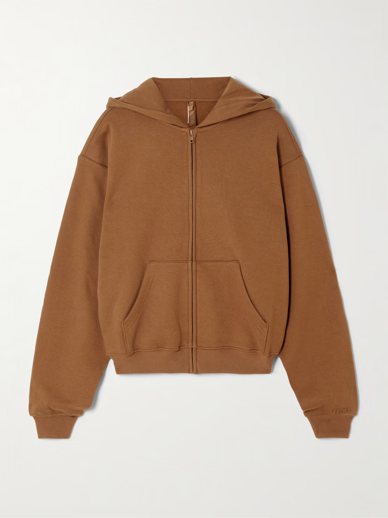 SKIMS - Classic Zip Up Hoodie - Bison | NET-A-PORTER (US)