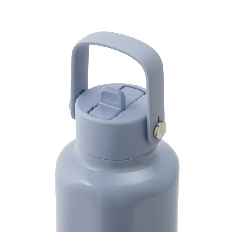 Thyme & Table 24oz Stainless Steel Cleo Bottle with Straw, Glacier Blue | Walmart (US)