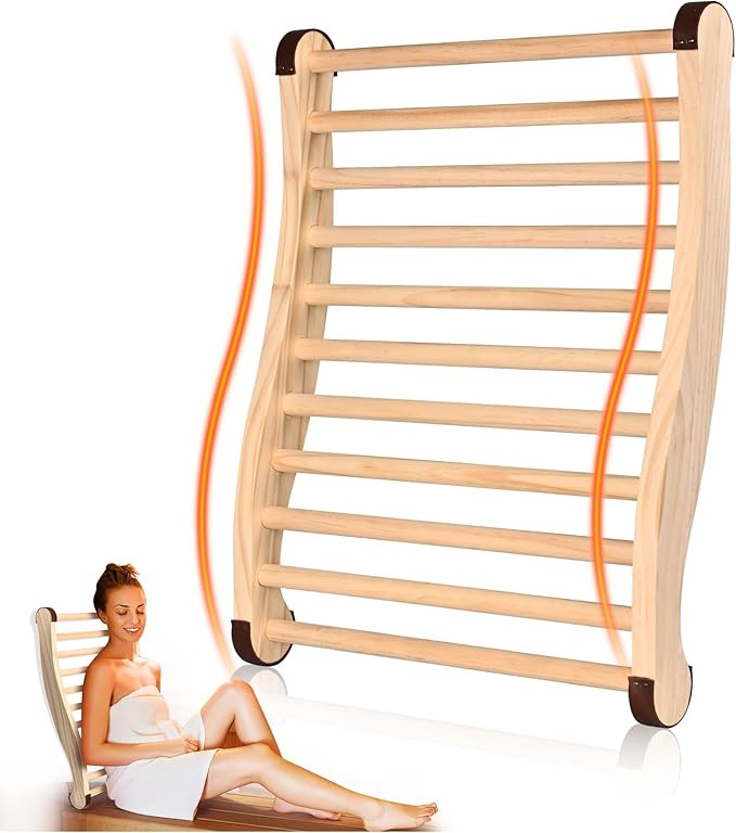 Upgraded Sauna Backrest, Sauna Accessories, S-Shaped Design with Backrest Sauna Chair, with Non-S... | Amazon (US)