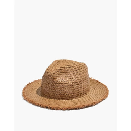 Raw-Edged Straw Fedora | Madewell