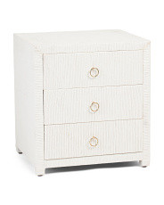 18in Quinn 3 Drawer Raffia Side Table | Bedroom | Marshalls | Marshalls