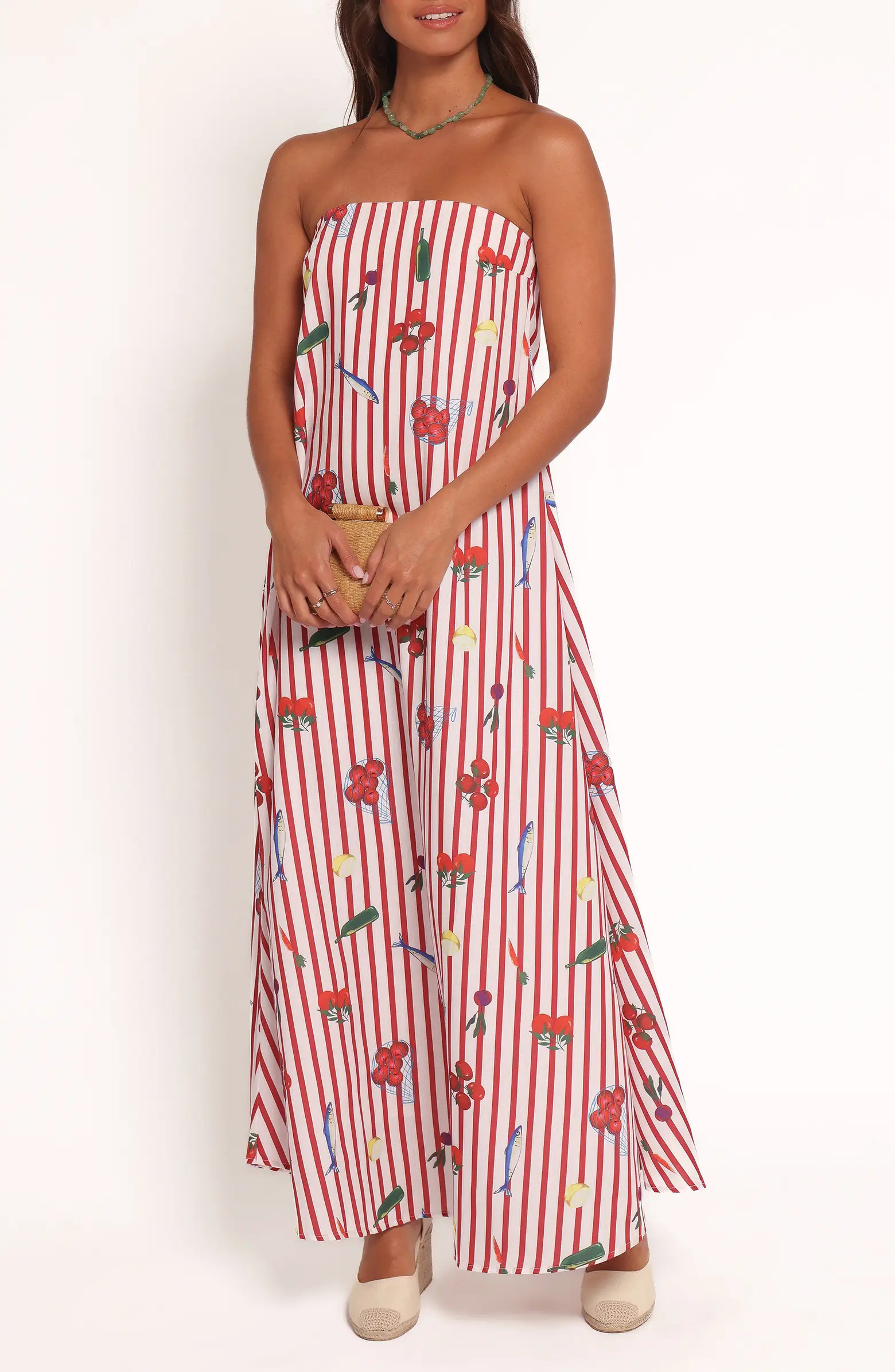 Petal & Pup Soph Picnic Print Strapless Maxi Dress | Nordstrom | Nordstrom