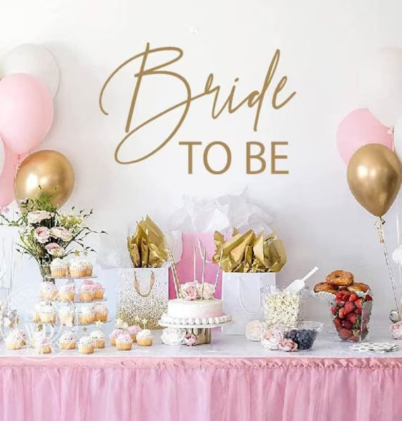 Bride to Be Bridal Shower Party Decal  Bridal Shower Party - Etsy | Etsy (US)