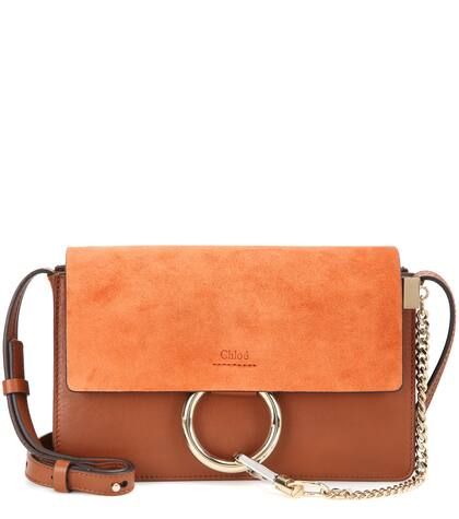 Faye Small suede and leather shoulder bag | Mytheresa (US/CA)