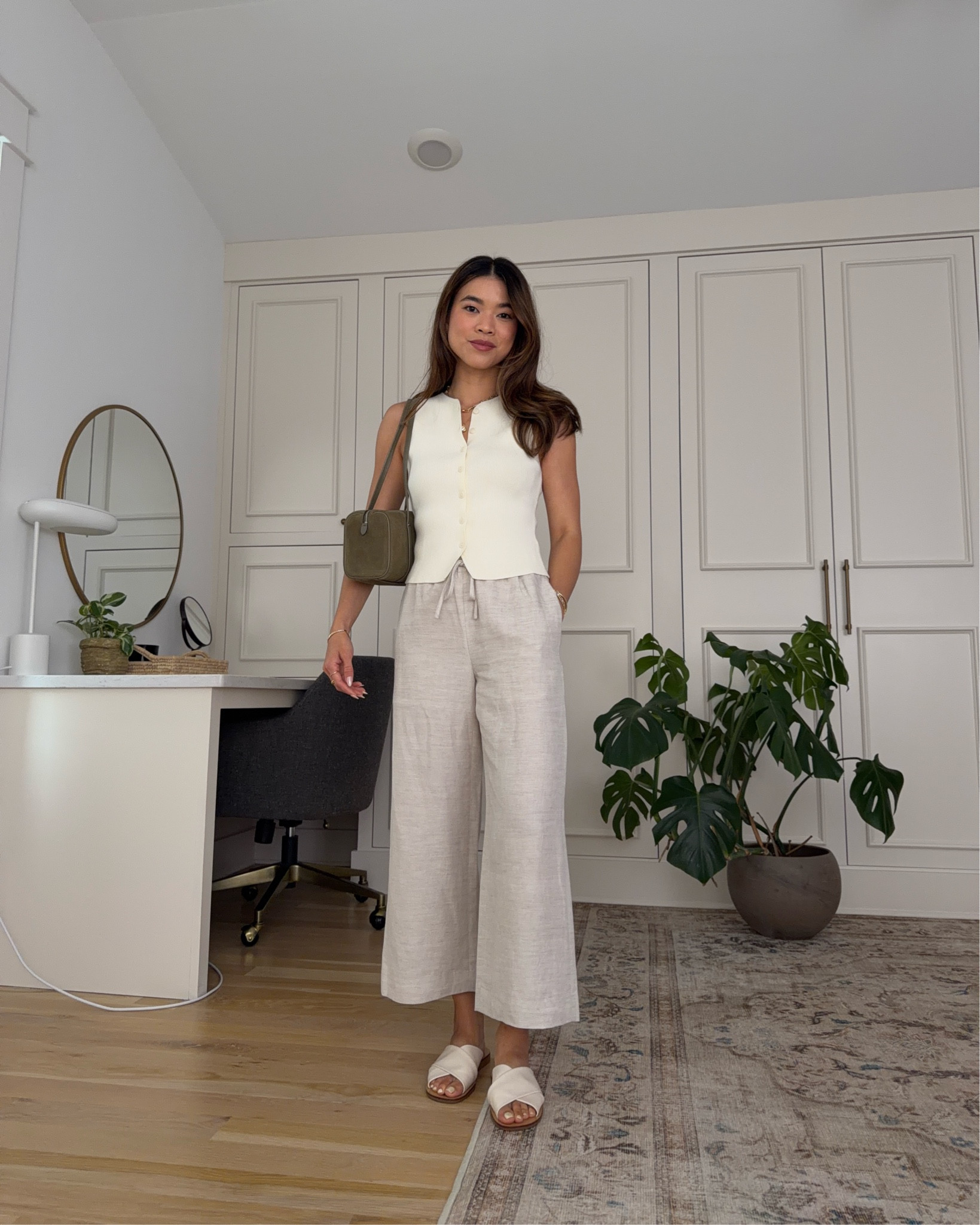 Sizing info:
•White vest size XS 
•Cropped pants size 2XS in Undyed Ecru 

petite fashion, get dressed with me, outfit inspiration, ootd, nashville outfit, Nashville influencer, petite style, vacation style, casual outfits, mom style, petite pants, spring outfits, spring outfit info, spring pants, spring outfit idea, spring top, spring bag, spring sweater tank, spring shoes, summer pants, petite pants, cropped pants, aritzia pants 

 @Aritzia 

#LTKootd #LTKSeasonal #LTKPetite