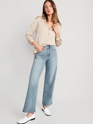 High-Waisted Wow Wide-Leg Jeans for Women | Old Navy (US)