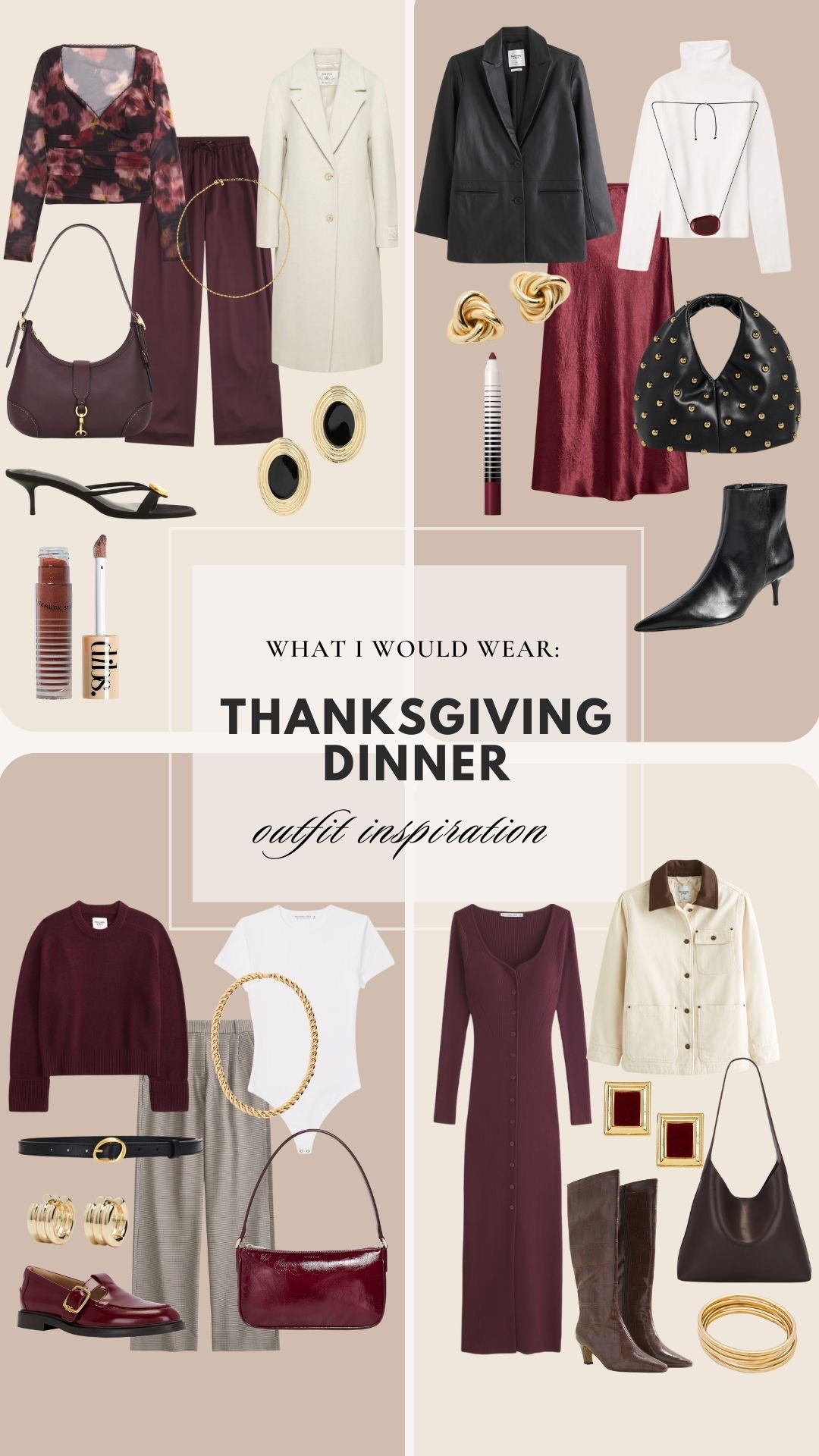 Thanksgiving Outfit Inspo // thanksgiving, thanksgiving outfits, thanksgiving dinner outfit, holiday outfit, holiday outfit ideas, fall family photos, fall outfit inspo, fall style