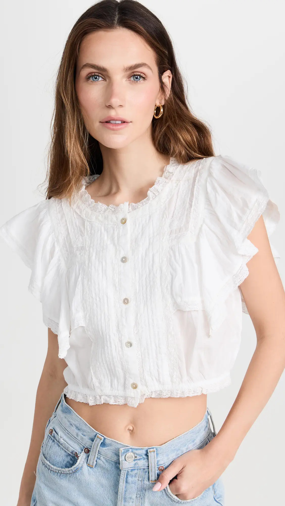 LoveShackFancy Nora Top | Shopbop | Shopbop