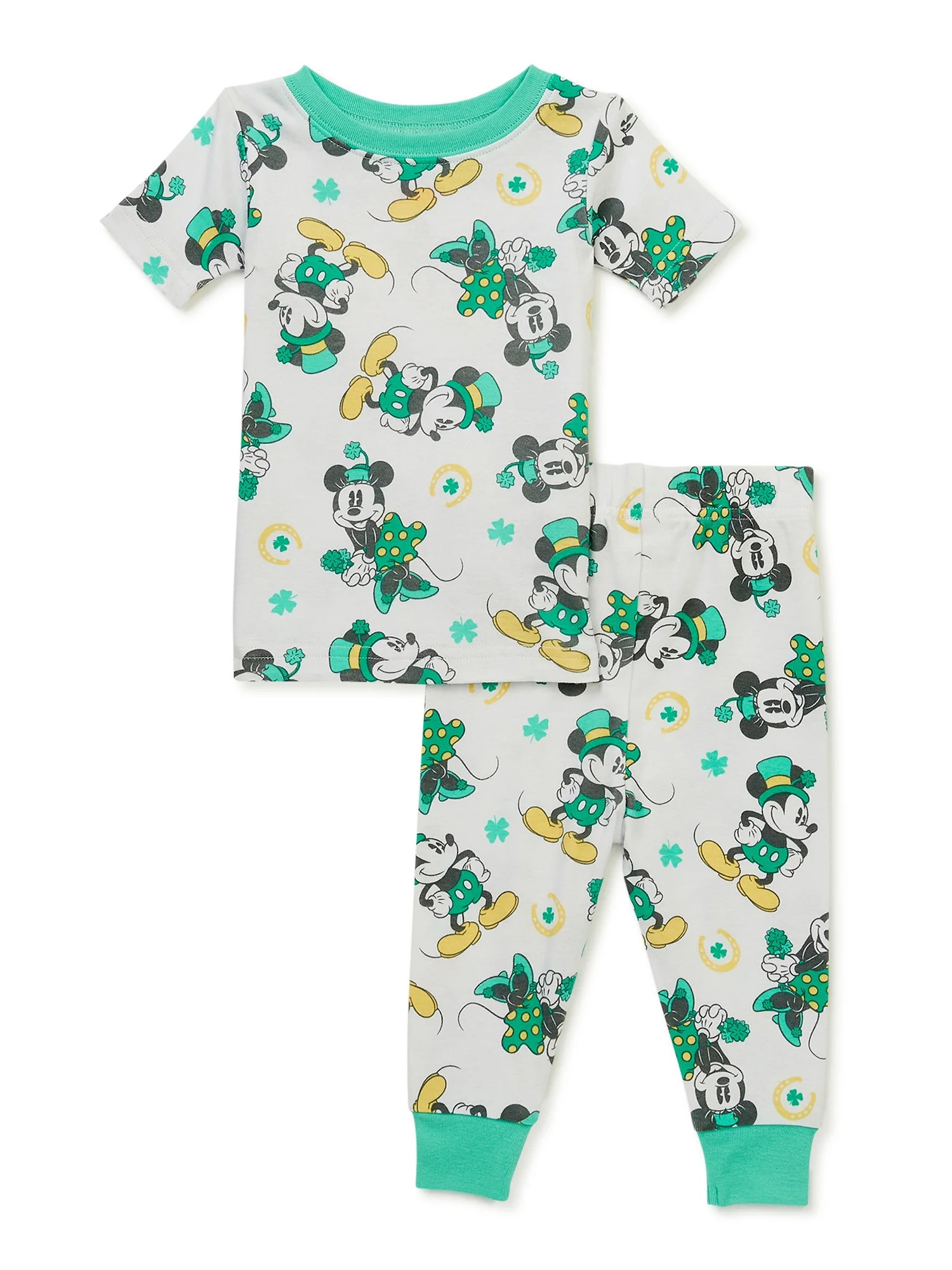 Mickey Mouse Toddlers’ St. Patrick’s Day Pajama Set, 2-Piece, Sizes 12M-5T | Walmart (US)