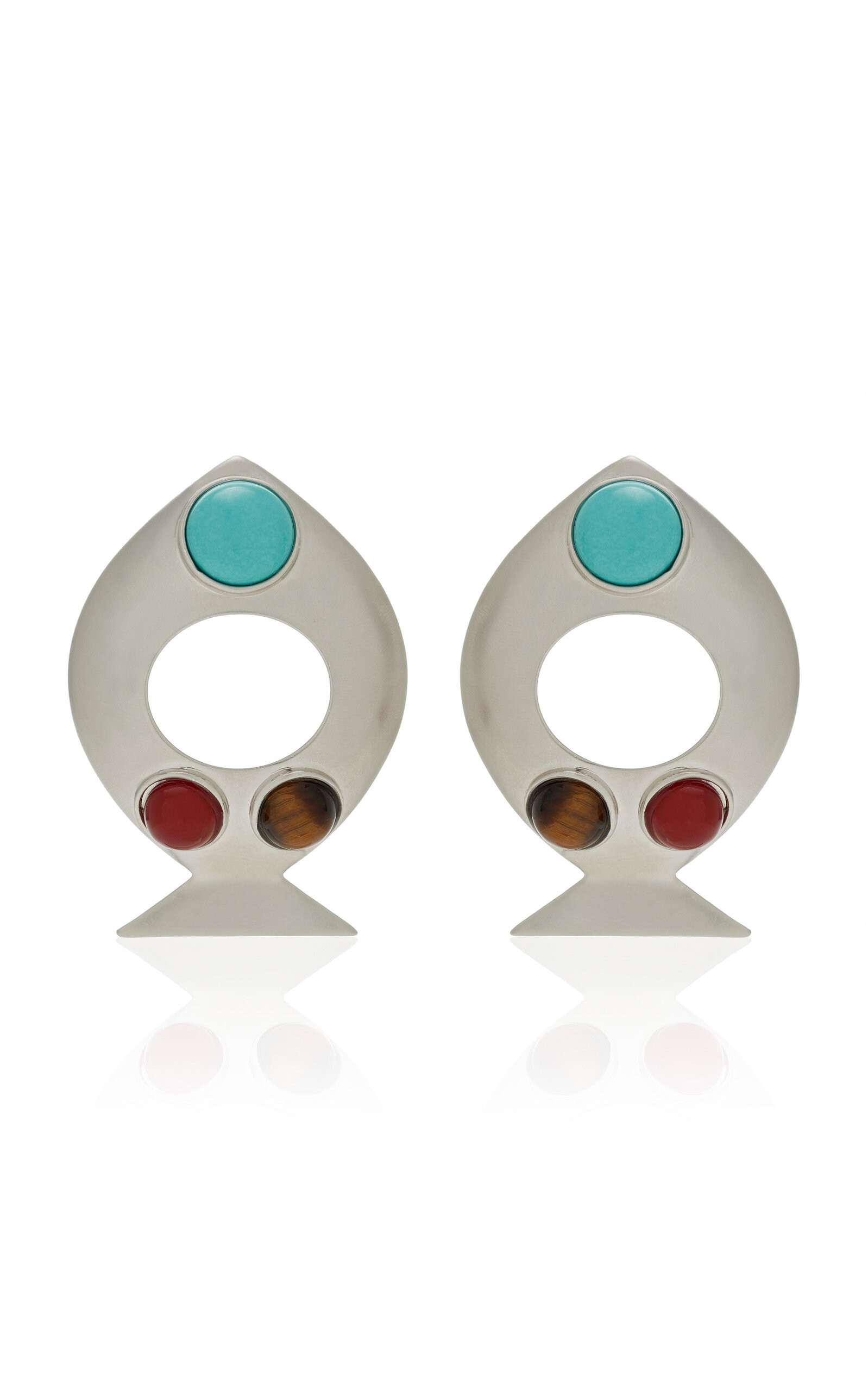 Exclusive Pesce Rhodium-Plated Multi-Stone Earrings | Moda Operandi (Global)