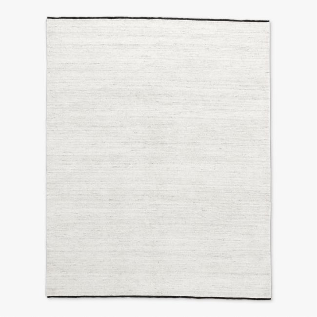 Henry Handloomed Black and White Wool Area Rug 9'x12' | CB2