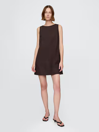 Linen-Blend Mini Shift Dress | Gap (CA)