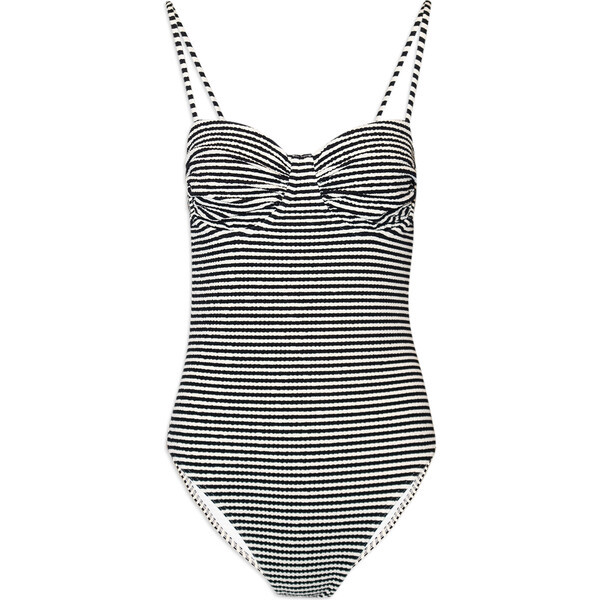 Women's Monroe One-Piece, Black/Cream Multi - Tanya Taylor Swim & Bathing Suits | Maisonette | Maisonette