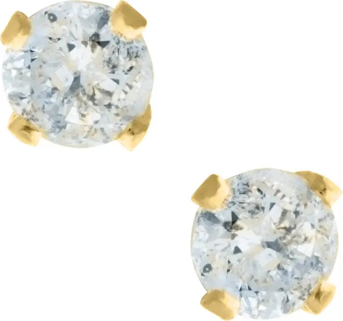 14k Yellow Gold & Diamond Stud Earrings | Nordstrom