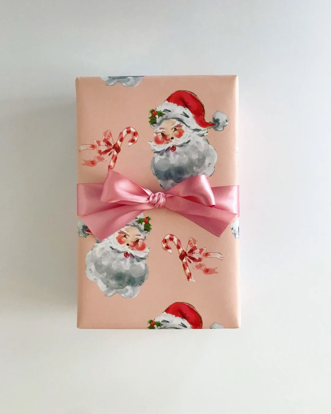 Wrapping Paper: Santa Claus Pink gift Wrap Birthday - Etsy | Etsy (US)