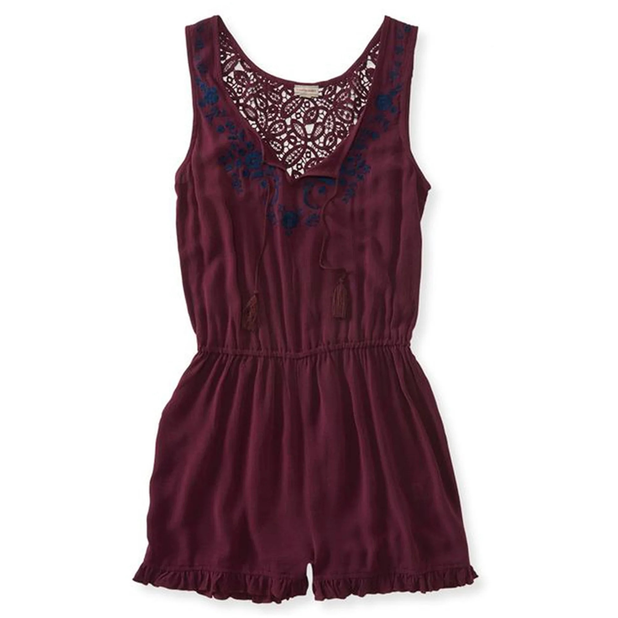 Aeropostale Juniors Lace Romper Jumpsuit | Walmart (US)