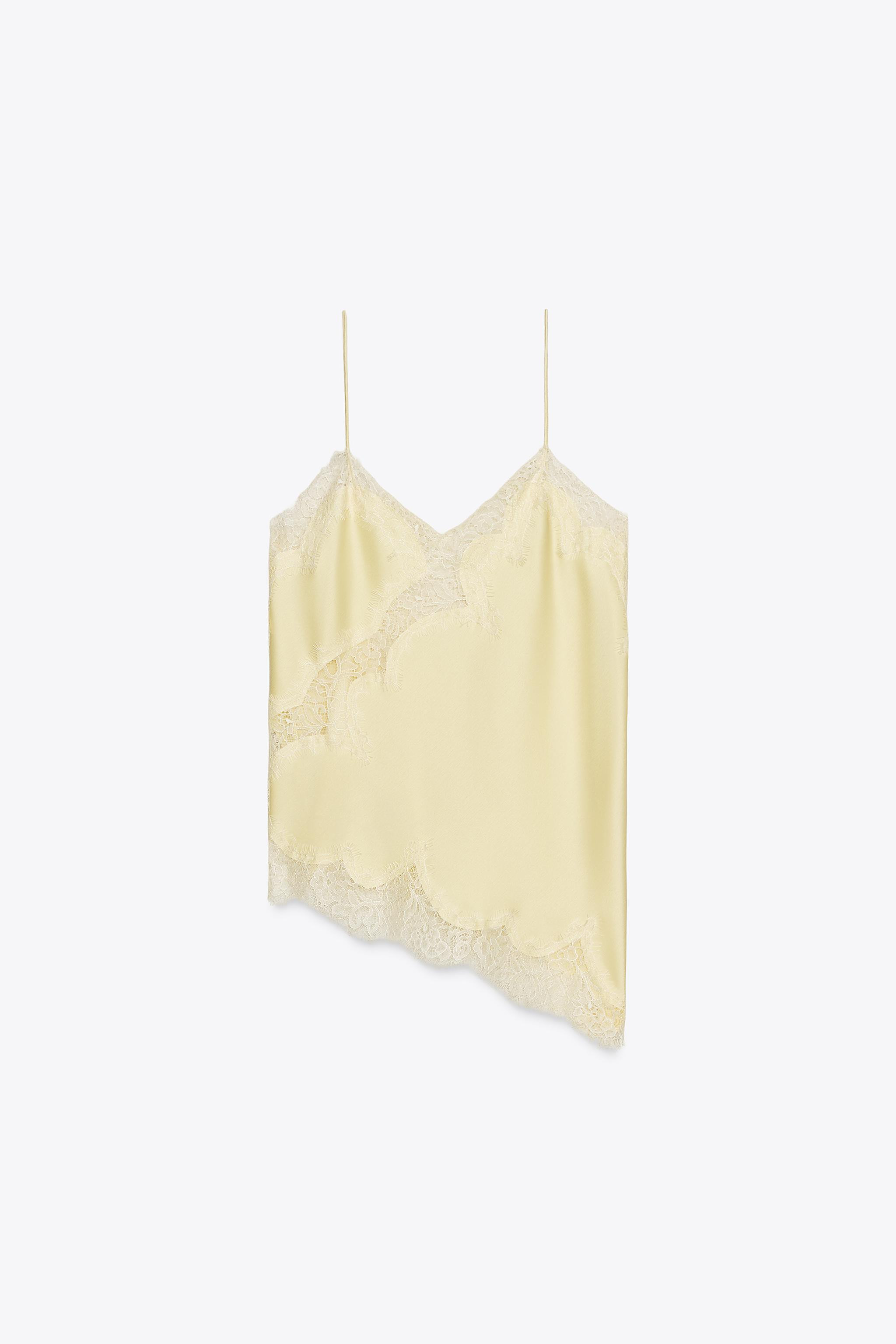 ZW COLLECTION LACE CAMISOLE TOP | Zara US
