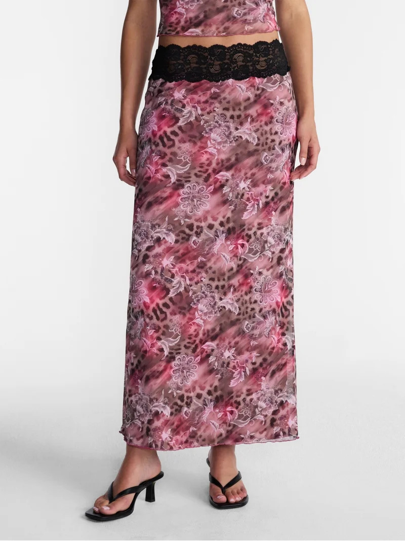 No Boundaries Mesh Maxi Skirt, Women\u2019s XXS-XXL | Walmart (US)