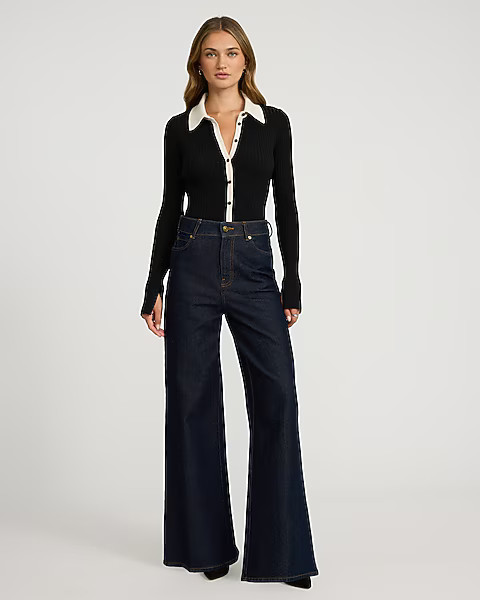 Silky Soft Fitted Ribbed Cardigan | Express