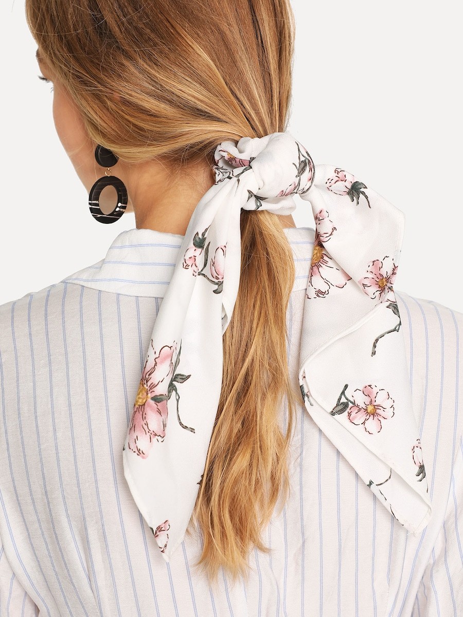 Flower Print Knot Hair Tie | SHEIN