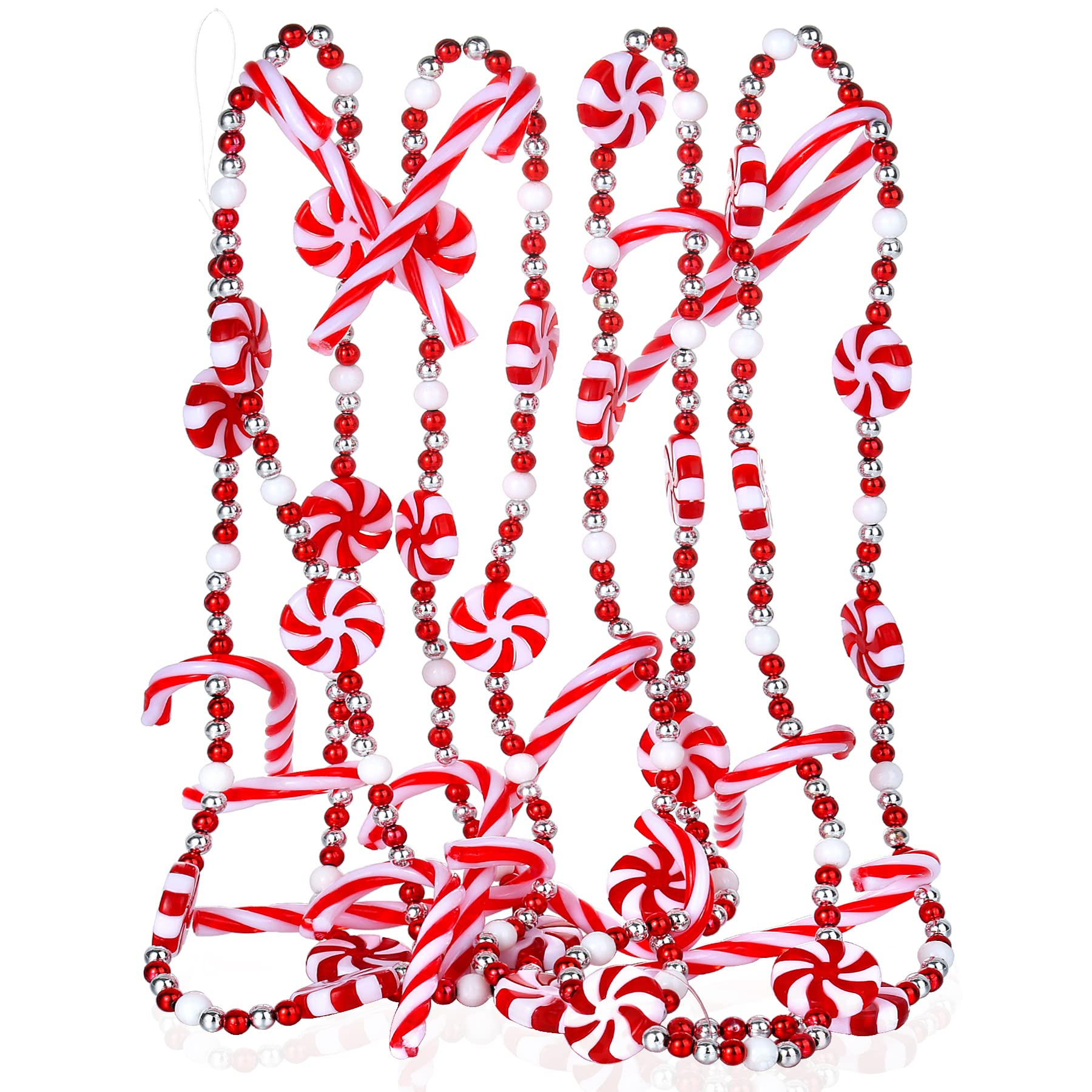 9 feet Christmas Candy Cane Garland Christmas Tree Candy Plastic Decoration Christmas Tree Garlan... | Amazon (US)