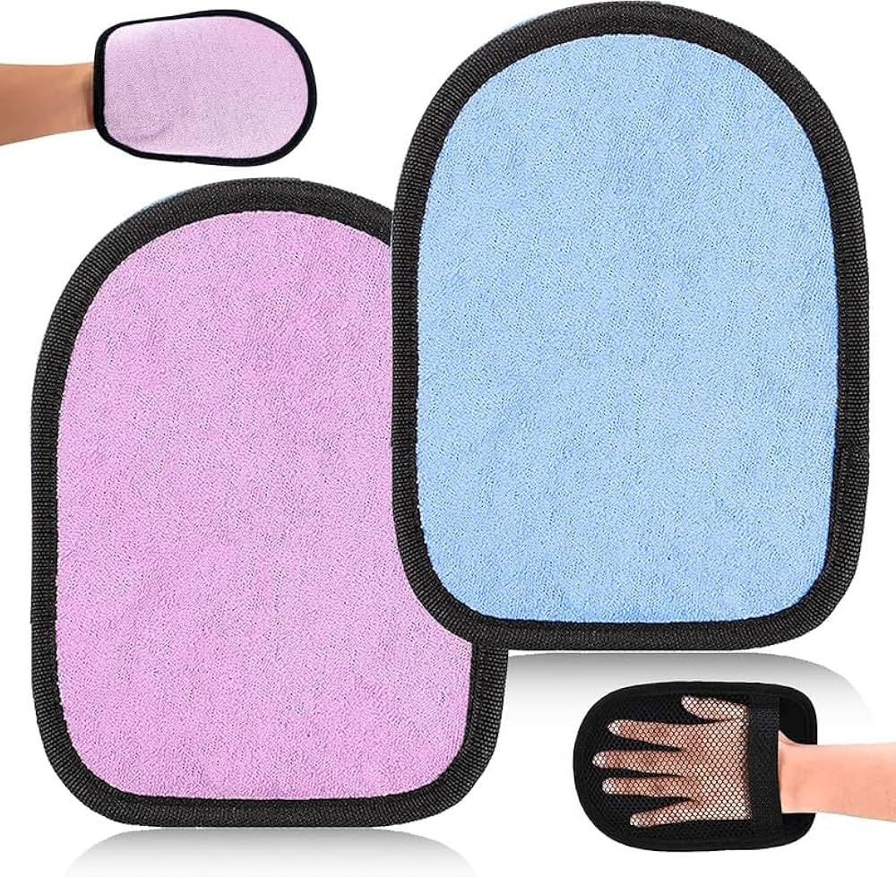 Theshai 2 Pieces Sand Wipe Off Mitt, Beach Sand Cleaner Soft Wipe Off Mitt for Beach Volleyball a... | Amazon (US)