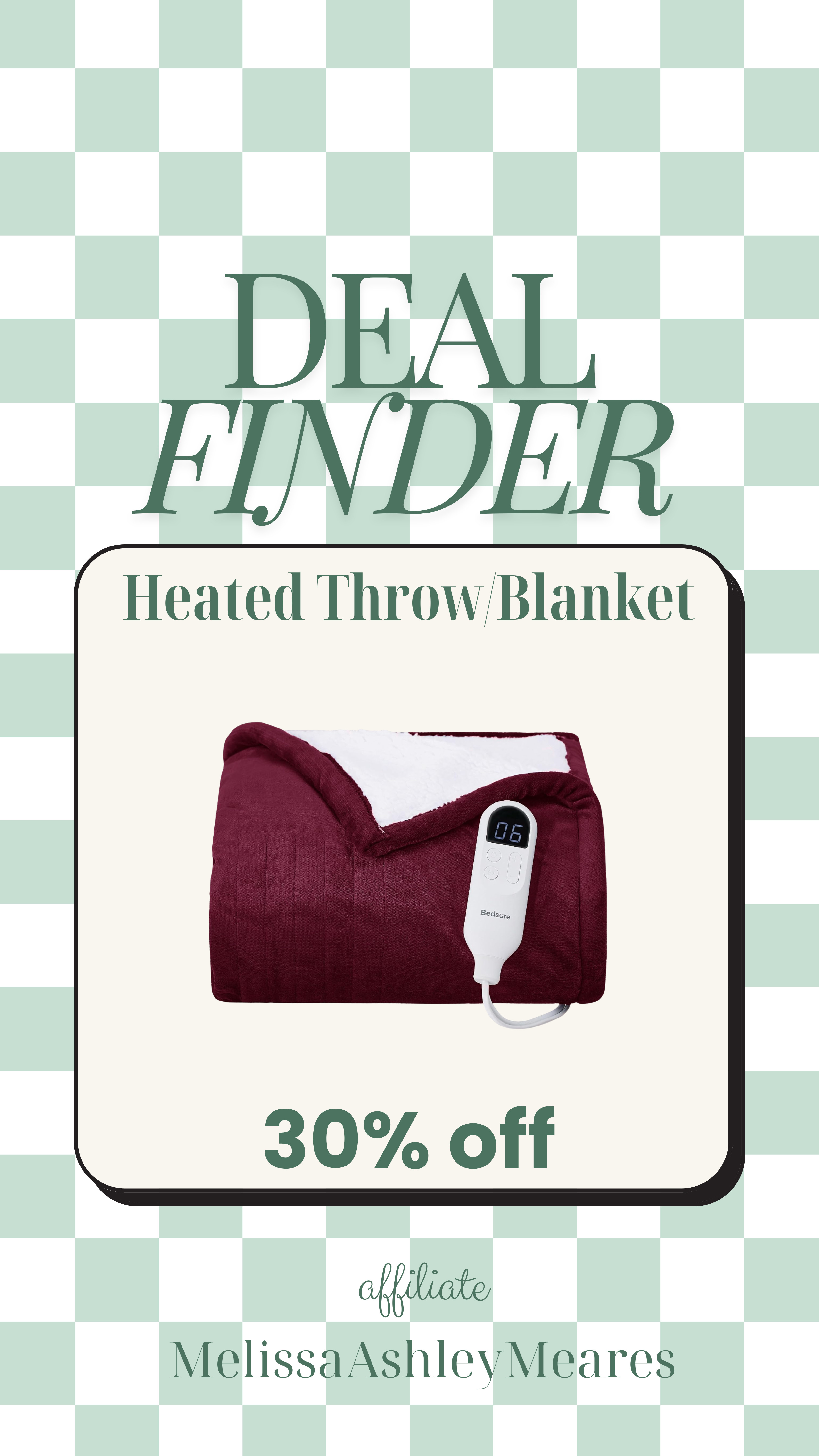This heated throw is on sale! It’s so cozy  and will keep you warm this winter ❄️

Bedsure Heated blanket,  heated throw blanket 

 #DealFinder #LTKselfcare #LTKHome #LTKSaleAlert