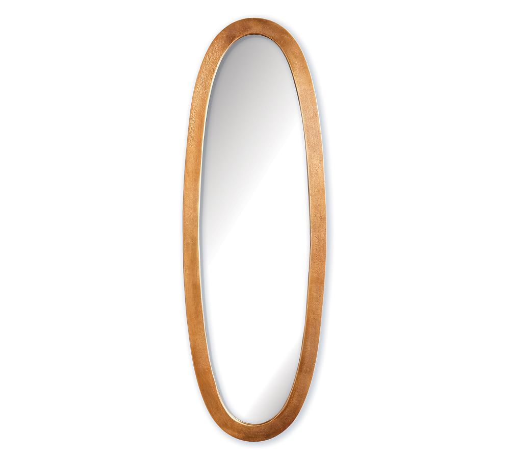 Adelynn Antique Brass Oval Wall Mirror, 13&amp;quot;W x 39&amp;quot;H | Pottery Barn (US)