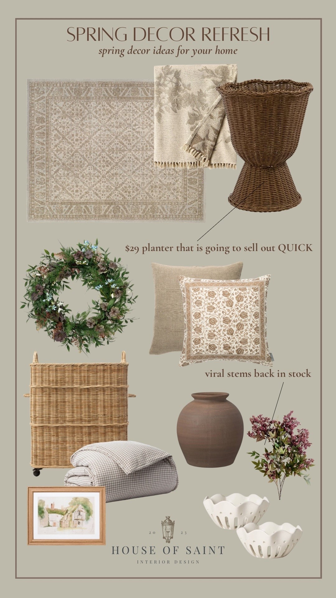 Spring décor refresh in full swing 🌿
If you’re craving that light, layered, lived-in spring look, these are the pieces doing all the heavy lifting right now. Think neutral rugs, woven baskets, airy throws, botanical accents, and soft vintage-inspired patterns—the exact elements we’re seeing everywhere for spring home styling in 2026.

I love how spring decorating isn’t about starting over—it’s about swapping in texture, warmth, and organic materials. A woven planter moment, fresh greenery, lighter bedding, and subtle florals instantly make a space feel brighter and more intentional.

Whether you’re refreshing an entryway, living room, or bedroom, these spring décor staples are easy wins that transition beautifully into summer.

Everything is linked + shoppable 🤍

#springdecor #springhome #homerefresh #neutraldecor #wovenhome #springinteriors #ltkhome #ltkfinds #interiordecor #cozyneutral #modernorganic 

 #LTKSeasonal #LTKHome
