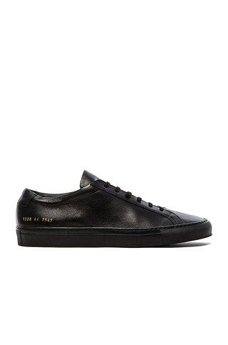 Common Projects Original Leather Achilles Low in Black from Revolve.com | Revolve Clothing (Global)