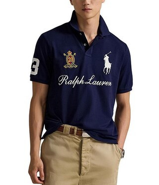 Classic Fit Short Sleeve 20th Anniversary Crest Short Sleeve Polo Shirt | Dillard's