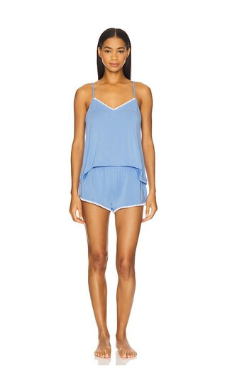 eberjey Frida Cami & Short PJ Set in Blue. - size XL | Revolve Clothing (Global)
