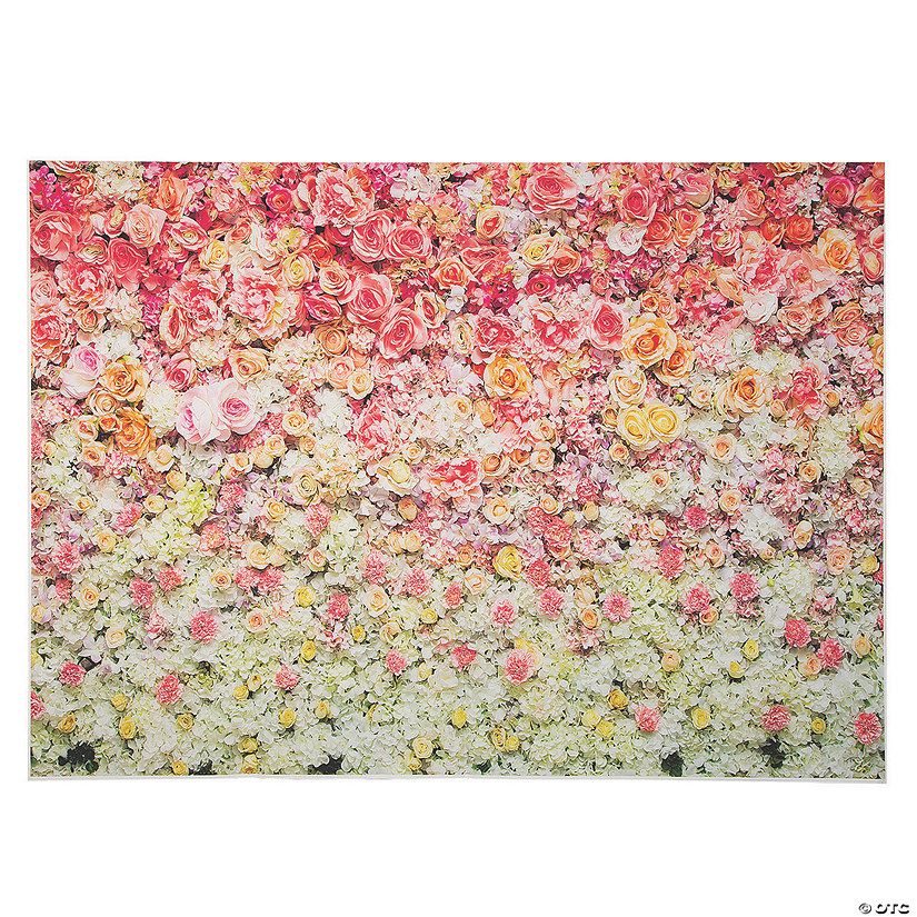 Premium Bright Pink Floral Polyester Backdrop | Oriental Trading Company