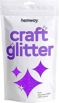 Hemway Fluorescent Purple Craft Glitter - Ultrafine 1/128" .008" for Glitter Arts Craft Tumblers ... | Amazon (US)