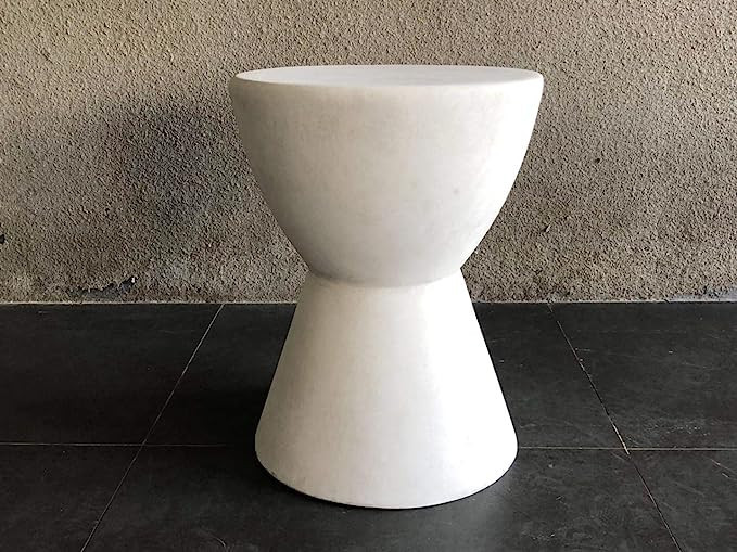 Rockingrocker - F13 White Modern Lightweight Concrete Side Table - Suitable for Indoor or Outdoor... | Amazon (US)