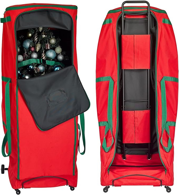 HOLDN' STORAGE Rolling Christmas Storage Bag - Fits Up to 12 Feet Artificial Trees, Heavy Duty 60... | Amazon (US)