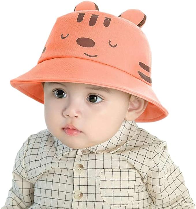Baby Sun Hat Adjustable,Infant Toddler Summer Outdoors Beach Hat UPF50+,Sun Protection Bucket Hat | Amazon (US)