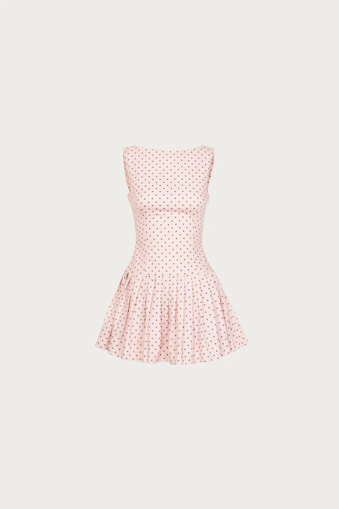 Poplin Mini Dress (Pink Polka Dot) | SAME