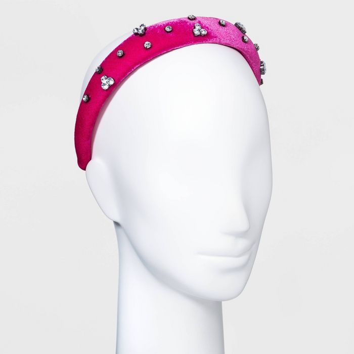 Velvet Puff Crystal Headband - A New Day™ | Target