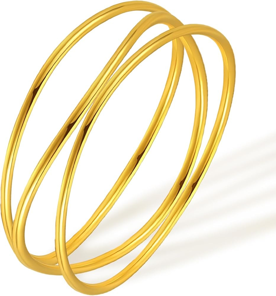 Interlocking Anxiety Ring,14k Gold Plated Titanium Triple Row Rolling Stacking Rings for Women,Me... | Amazon (US)