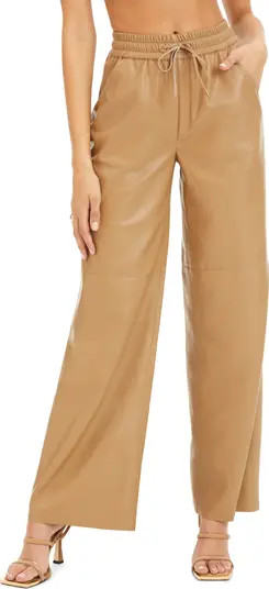 Faux Leather Wide Leg Pants | Nordstrom Rack