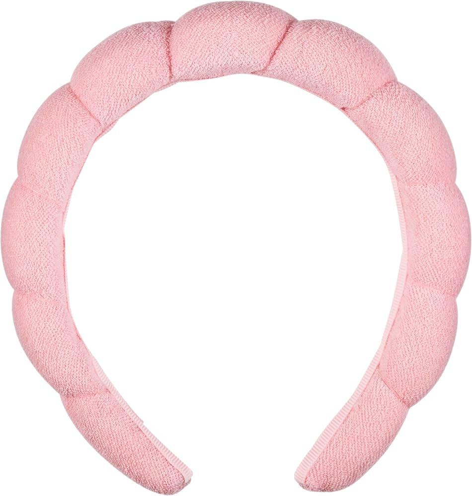 Conair Spa Makeup and Face Washing Headband, Pink Bubble Design, 1 Count, Ultra-Absorbent Microfi... | Amazon (US)